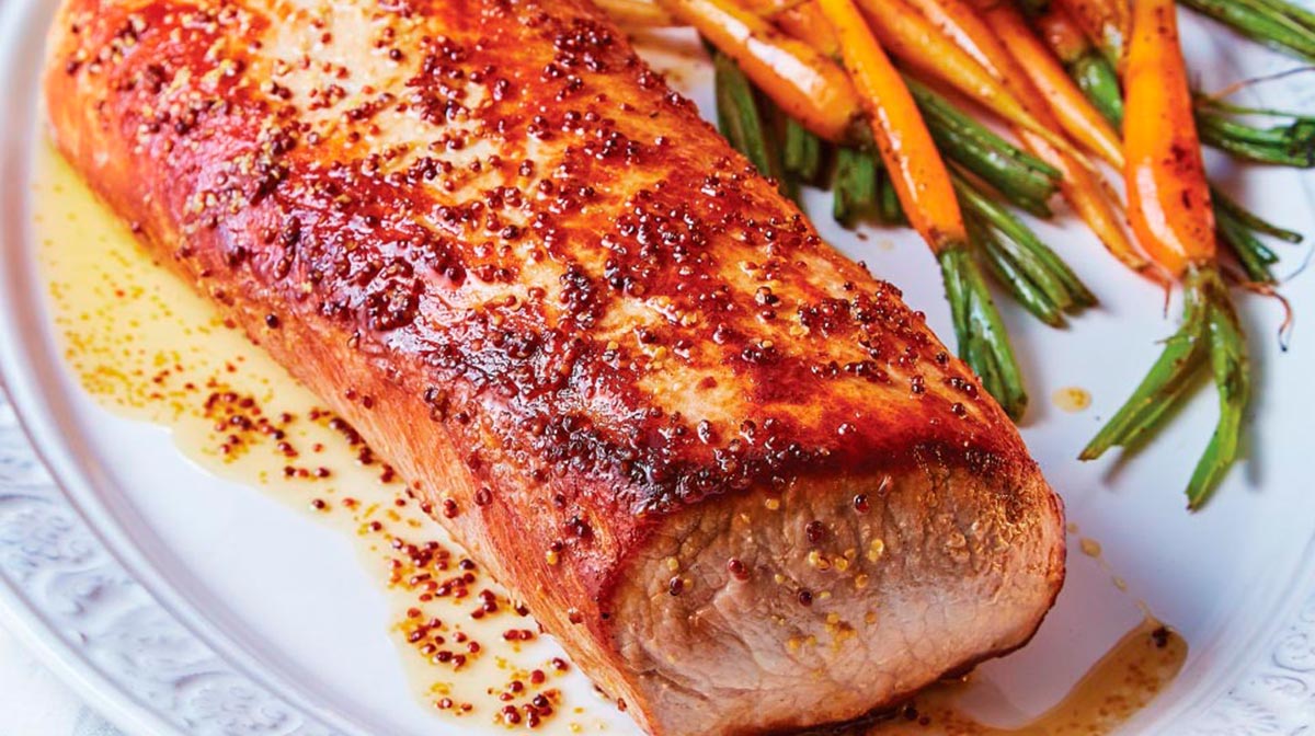 Lomo de Cerdo con Salsa de Miel y Mostaza